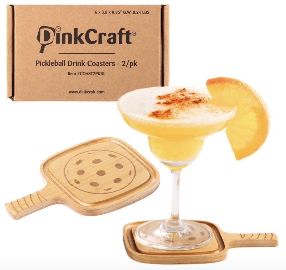 Pickleball Charcuterie Board and mini Pickleball Coasters